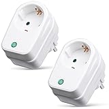 PerfectHD Steckdosenadapter mit Überspannungsschutz - Zwischenstecker - Blitzschutz - 2er-Set -...