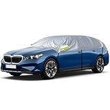 CICMOD Halbgarage Auto, Winter Autoabdeckung für EIS Sonne Staub Schutz Halbgarage Auto Abdeckplane...