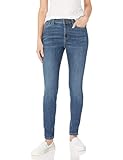 Amazon Essentials Damen Elastische Skinny-Jeans Mittelhoher Bund - Auslaufmodell, Mittlere Waschung,...