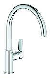 GROHE Start Edge - Einhand-Spültischarmatur (1/2', Schwenkbereich 360°, hoher Auslauf), chrom,...