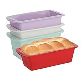 4er Set Mini Silikon Backformen Rechteckig, 20 x 9,5 x 5,5 cm Kastenform für Brot, Kuchen &...