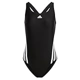 adidas Damen 3 Stripes Badeanzüge, Schwarz, 38