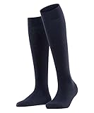 FALKE Damen Kniestrümpfe Softmerino W KH Wolle lang einfarbig 1 Paar, Blau (Dark Navy 6379), 37-38