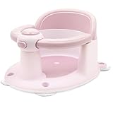 Baby Badesitz für Babys ab 6 Monaten, Rutschfester Baby Badewannensessel, Tragbarer Badesitz mit...