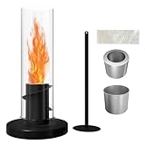 Ethanol Tischkamin, Tischfeuer Indoor & Outdoor, Tornado Tischlampe Dekoratives Kamin-Set Tornado...