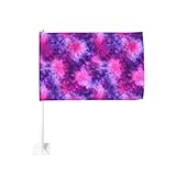 Autoflaggen-Clip für den Außenbereich, 30 x 45 cm, doppelseitig, Lila und Rosa
