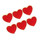 DIYEAH 6 Stück Teiliges Set Herz Serviettenringe Romantischem Design für Valentinstag Hochzeit...