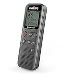 Philips VoiceTracer Audiorecorder DVT1120 - Mono WAV/PCM, 46 Std, 8GB, One-Touch-Aufnahme, USB...