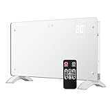 DONYER POWER 2000W Konvektor-Heizung, ultra-dünne Wandmontage oder freistehend, 24H...