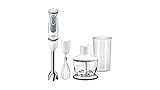 Braun Stabmixer MQ 5235WH Stabmixer – MultiQuick 5 Vario Pürierstab mit Edelstahl Mixfuß, 1000...