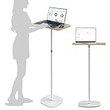 Caossuixin Stehpult Höhenverstellbar Schreibtisch, 46-120 cm Adjustable Computertisch Weiß...