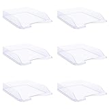 DONAU Briefablage Standard Transparent 6 Stück A4 Briefkorb Moderne und Stapelbare...