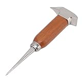 QANYEGN Eispickel, Edelstahl-Eisbrecher mit Holzgriff, Hand-Eisentfernungspickel für Küche, Bars,...