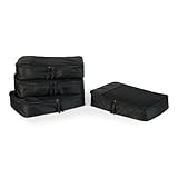 Amazon Essentials 4-teiliges Packwürfel-Reisezubehörset, Gepäckorganizer mit...