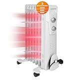 Clatronic® Ölradiator | Effiziente mobile Heizung | elektrische Heizung mit 7 Rippen | Radiator...