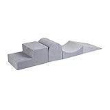 MEOWBABY 4-Elemente-Weichschaumstoff-Bausteine-Set - Spielplatz 195 x 45 cm für Babys &...