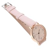 ibasenice Quarzuhr Damenuhr mit Dünnem Gehäuse und Lederarmband Modische Uhr für Frauen bei...