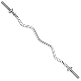 TecTake Curlstange Curlhantel SZ Hantelstange mit Sternverschluss Länge: 120cm | Ø 30mm | 7kg |...