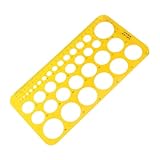 CIYODO Architektur Messwerkzeug Kunststoff Kreisschablone Zeichenschablone Transparent Orange für...