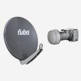 Fuba Sat Anlage 2 Teilnehmer | Satellitenschüssel Komplettset - DAA 650 A Sat-Schüssel 60x65cm Alu...