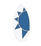 NOALED Entfettungsbrett Surfbrett im Surfstil Blau mit weißer Farbe Surfbrett...