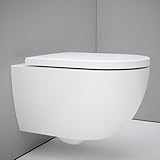 UDiseño Wand wc spülrandlos, 360° Einzelloch-Tornado-Spülung toilette, Hänge wc erhöht...