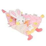 CFTGIW Baby-Sicherheitsdecke, Kaubar, Weich, Rosa Hasenform, Beruhigendes Sicherheitshandtuch für...