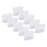 Yuanpgky Ovale Möbelbodenschoner, PVC-Stuhlbeine für Tischfüße, schwarze und transparente...