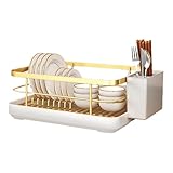 Geschirrtrockner - Multifunktionaler Küchenorganizer, platzsparende Tellerhalter | Abtropfschale...