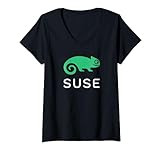 SUSE Linux - Softwaredefinierte Vernetzung und Virtualisierung T-Shirt mit V-Ausschnitt
