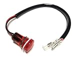 12V Öl Kontrollleuchte Rot mit Kabel – 15mm Gewinde Schraubbefestigung passend für Zündapp...
