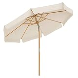 SONGMICS Sonnenschirm 300 cm, achteckiger Gartenschirm, Sonnenschutz, Schirmmast und Schirmrippen...