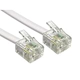 2M langes RJ11-Kabel Telefonkabel, 6P4C Westernkabel RJ11 auf RJ11 Stecker Flachkabel Telefondose...