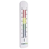 Thermometer Aussen 380 mm lang Analog - Gartenthermometer im Freien mit farbcodierten Zonen für die...