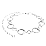 Uonlytech Geometrische Verstellbare Taillenkette aus Metall Skelettierter Körperschmuck für Damen...