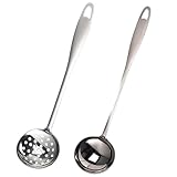 2 Schöpflöffel Edelstahl, Suppenkelle und Schöpfkelle Edelstahl für Küche,...