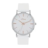 s.Oliver Armbanduhr Damen Quarzuhr Analog, mit Silikon Armband, Silber, 3 bar Wasserdicht, Kommt in...