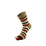 ZUGLQYSX Regenbogen 5-Finger-Kurzsocken for Damen, Baumwolle, gestreift, bunt, modisch, jung,...