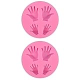TOVINANNA 2 Stück Silikon Backform Palmenmuster Lebensmittelecht Rosa Selbstgemacht Keks und...