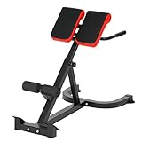 SPORTNOW Hyperextension Rückentrainer, Höhenverstellbar Bauchtrainer mit Beinfixierung,...