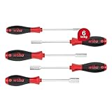 Wiha Schraubendreher Set SoftFinish® Sechskant-Steckschlüssel 5-tlg. ergonomischer Griff für...