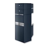 Metzler Paketbox mit 2 Briefkästen entnahme hinten, 2er Paketbriefkasten rückseitig mit...