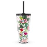 Tervis Budding Bliss Reisebecher, doppelwandig, isoliert, hält Getränke kalt und heiß, 680 ml,...