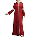 2024 Maxi-Abaya-Kleid, Vintage-Kleid, Blumendruck, lang, muslimischer Kaftan, muslimische Kleidung,...