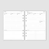pen & pages® Kalender Spalten mit ToDo Liste - Din A5-6 Löcher - A5 Organizer, Kalendereinlagen,...