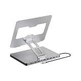 GMBYLBY 10-Port Laptop Dockingstation Und Klappbarer Hochklappbarer Sockelhalter Sowie Umfassender...