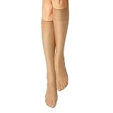 Nur Die Knie Seidenfein 15 DEN transparente Nylon Fein-Kniestrümpfe seidig glänzend breiter...
