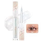 Erinde Glitter Liquid Lidschatten, Flüssiger Eyeshadow & Eyeliner 2 in 1, Metallic Glitzer...