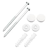 LT Easiyl 2 Sets WC-Bidet-Ankerbolzen-Set, WC-Befestigungsschrauben mit Kunststoff-Unterlegscheiben,...