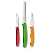Victorinox Swiss Classic, Küchenmesser Set, 3teilig, Gemüse-, Tomaten- und Frühstücksmesser,...